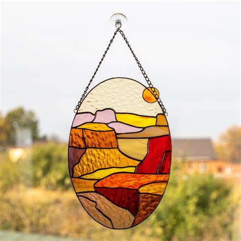 Grand Canyon Arizona Stained Glass Window Hangings Mothers Day Etsy