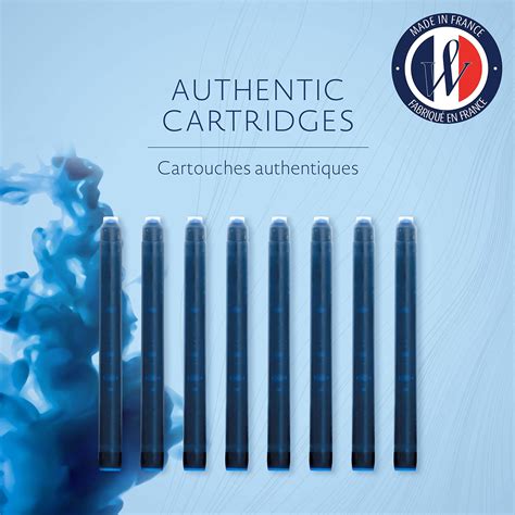 Lot de 10 boîtes de cartouches Bleues Effaçables Longues Waterman