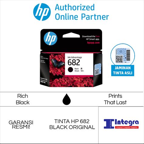 Jual Tinta Hp 682 Black Hitam Original Cartridge 3ym77aa Printer Hp 1216 2335 2336 2337 2775