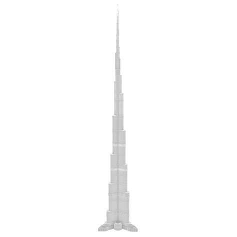 Burj Khalifa 3d Model 12 Max Fbx Obj Free3d