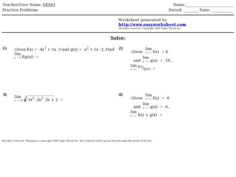 Composite Function Worksheet Answer Key Englishworksheetmyid