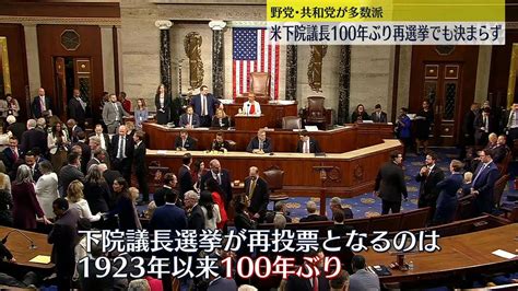 米下院議長 100年ぶり再選挙でも決まらず 波乱の幕開け（2023年1月4日掲載）｜日テレnews Nnn