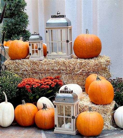 Fall Hay Bale Decorating Ideas Porch Decor Tips 60 Off