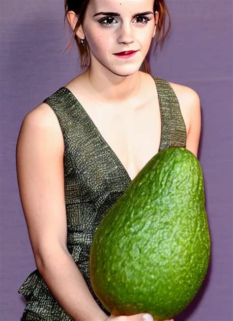 Emma Watson Dressed As An Avocado High Quality Stable Diffusion