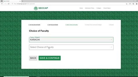 Seccap Admission Form Online Registration