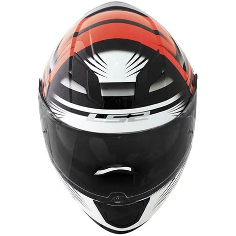 Capacete LS2 FF320 Stream Bang Preto Vermelho Grid Motors