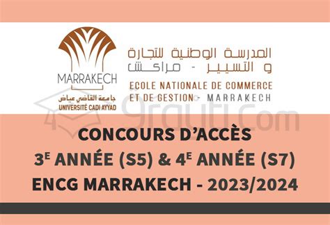 Concours Passerelles E Ann E S Et E Ann E S De L Encg Marrakech