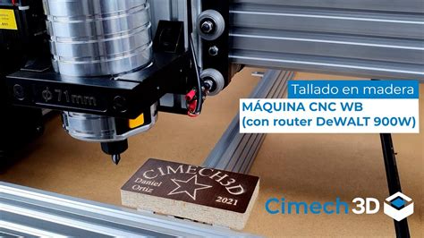 Tallado de letras en madera con máquina CNC WB Router Dewalt D26200