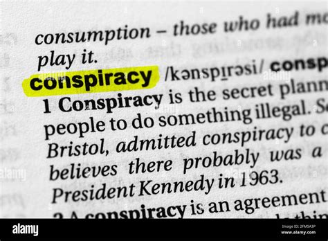 Highlighted Word Conspiracy Concept And Meaning Stock Photo Alamy