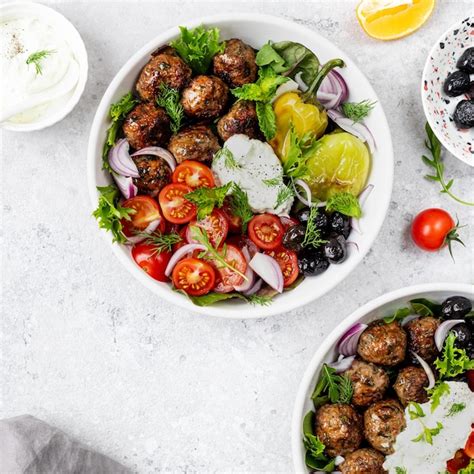 Free Photo Greek Meatballs With Tzatziki Sauce