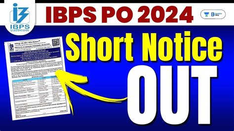 IBPS PO 2024 Notification Out Good News IBPS PO SHORT