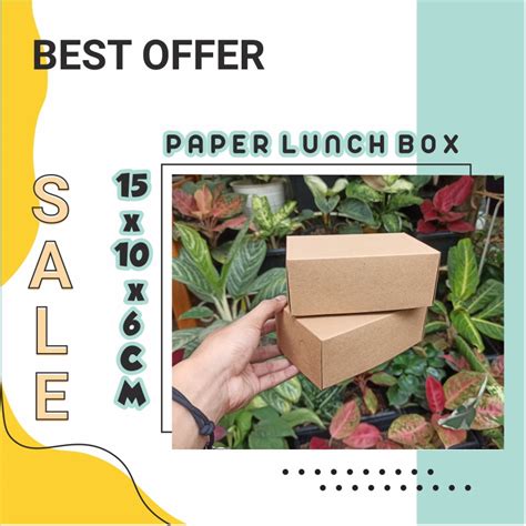 Jual Paper Box 15x10x6 Cm Laminasi Bagian Dalam Box Food Craft