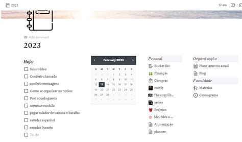 Como Se Organizar No Notion Templates Gratuitos Clara Oliveira