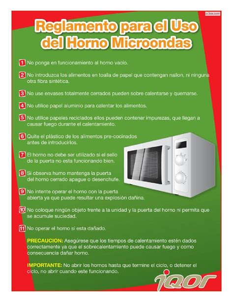 Instrucciones De Uso De Un Microondas