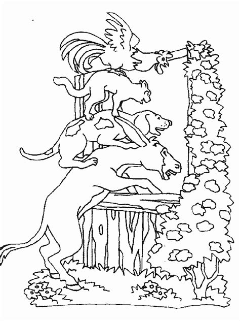 Bremen Town Musicians Coloring Page - Coloring Home