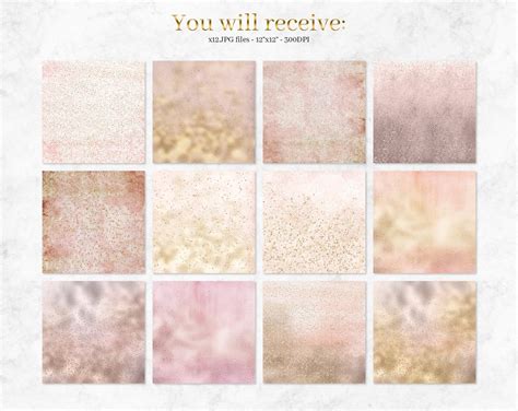 Metallic Nude Digital Paper Goldish Nude Textures Glitter Etsy