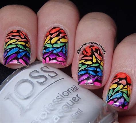 30+ Rainbow Nail Art Ideas | Art and Design