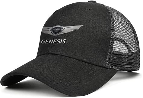 Menwomens Black Genesis Logo Adjustable Cricket Cap Vintage Snapback