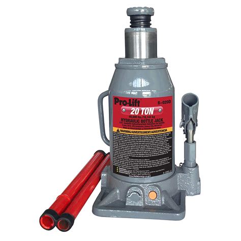 Pro Lift B 020D Grey Hydraulic Bottle Jack 20 Ton Capacity For Sale