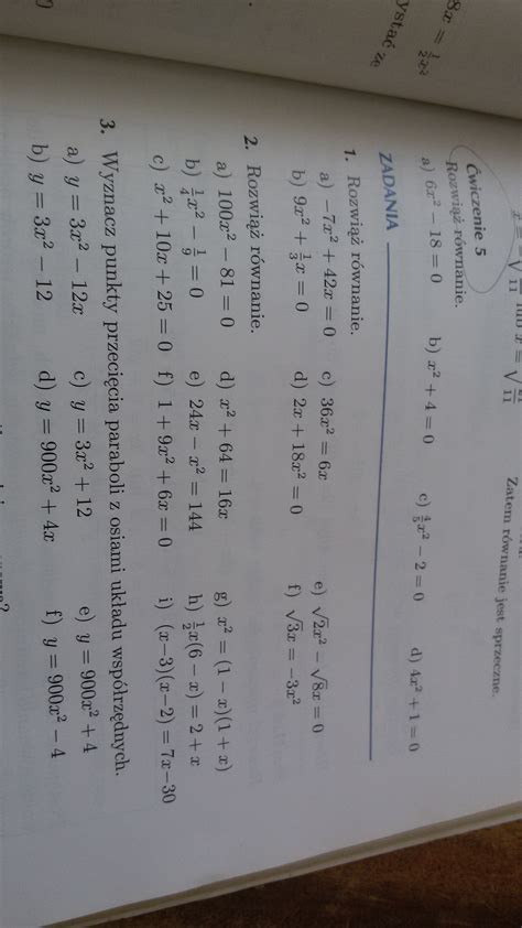 Funkcja Kwadratowa Rozwiaz Rownanie Zad 2 Przyklad G Zalacznik