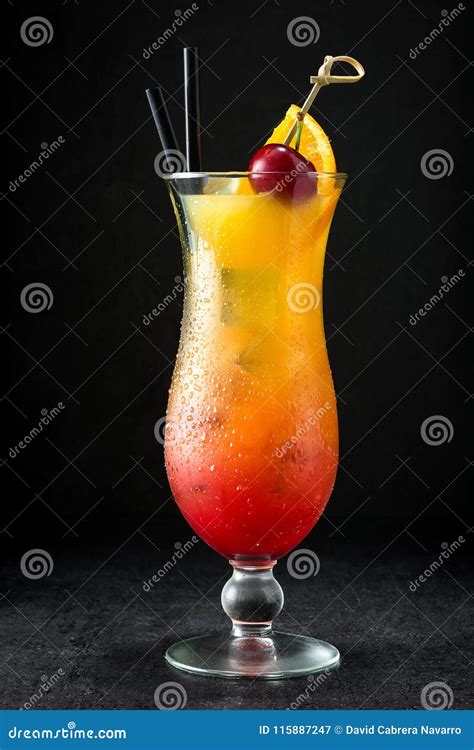 Sex On The Beach Cocktail On Black Background Stock Image Image Of Juice Refreshment
