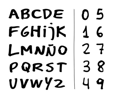 Alfabeto Desenhado M O E Conjunto De N Meros Tipografia Escrita M O