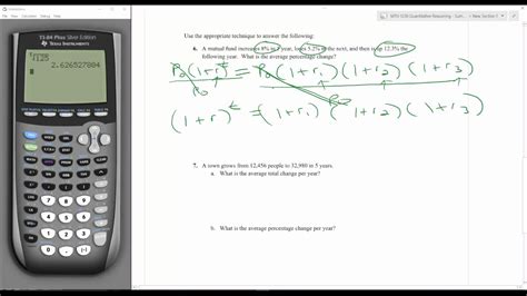 Geometric Mean And Average Percentage Change Youtube