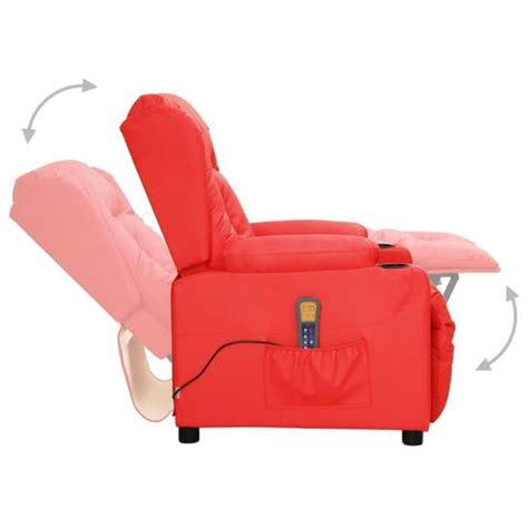 FHE Fauteuils électriques Fauteuil de massage inclinable Rouge