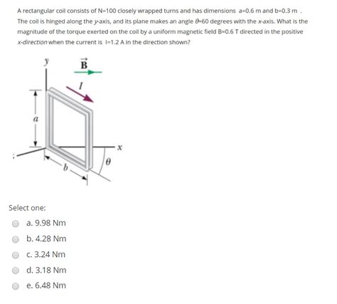 Solved A Rectangular Coil Consists Of N Closely Wrapped Chegg