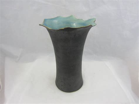 Studio Pottery Vase By Conwy Pottery Wales Large Brown Vase With