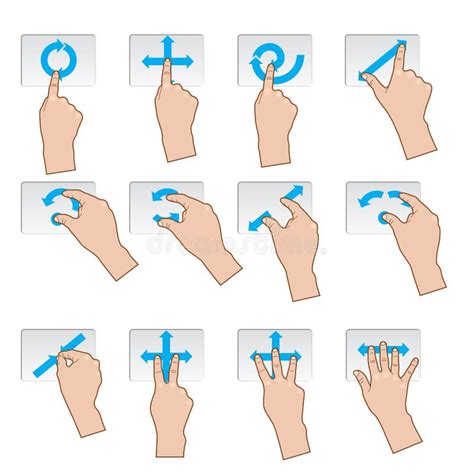 Web Icons Hand On Trackpad Stock Vector Illustration Of Scroll