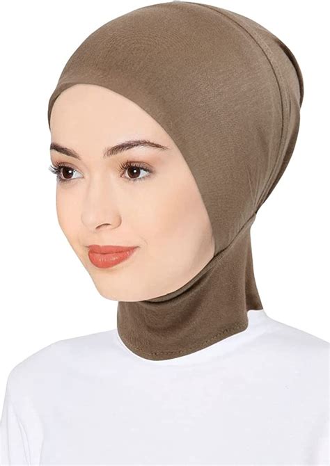 GERINLY Black Under Hijab Scarf Women S Ninja Jilbab Cap Stretch Jersey