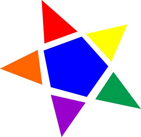 Rainbow Star Icon 46376981 Png