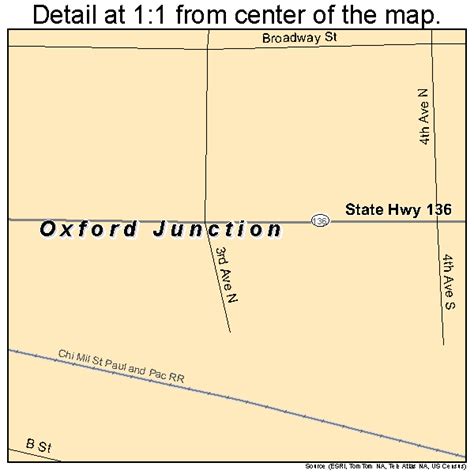 Oxford Junction Iowa Street Map 1960690