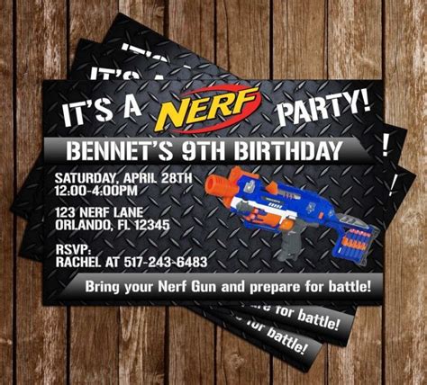 Free Printable Nerf Birthday Invitations Artofit