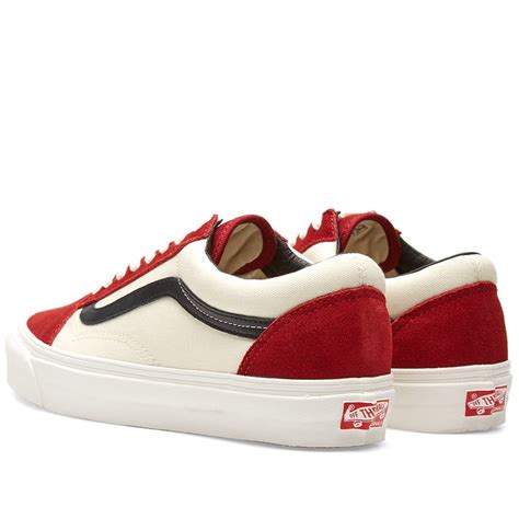 Vans Vault Og Old Skool Lx Red Dahlia And Black End