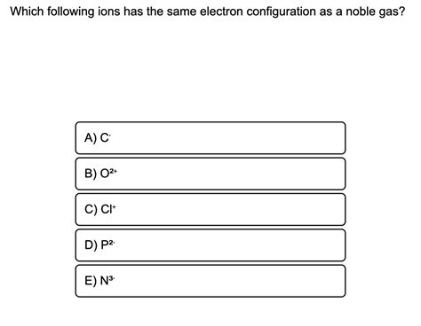 Noble Gases Electron Configuration