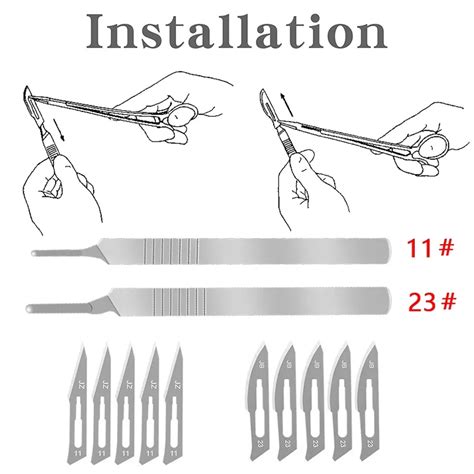 Pcs Carbon Steel Surgical Scalpel Blades Pc Handle Scalpel Diy