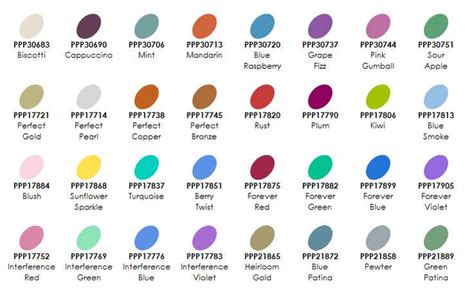 Ranger Perfect Pearls Color Charts Pinterest Ink Color Colors