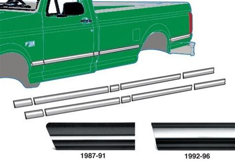 1987 1991 Ford F Series Truck Extended Cab 8 Bed Pre Cut Moulding Set