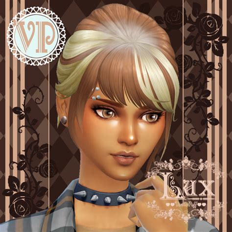 Vanilla Puff Sims Hair Lux Demarco Undercut Ponytail Edit