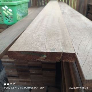 Jual Papan Decking Bengkirai Jumbo Lantai Kayu Polos 2 Sisi 2 5 X 14 5