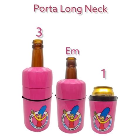 Porta Lata Litrinho Long Neck Suporte De Cerveja X Marge Simpson