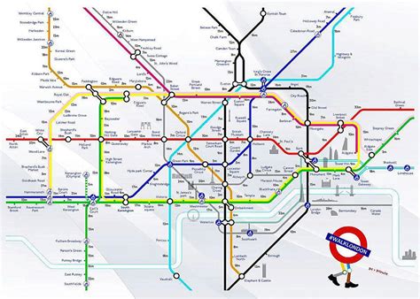 This Map Shows The Walking Distances Between Tube Stops To Help You Get ...