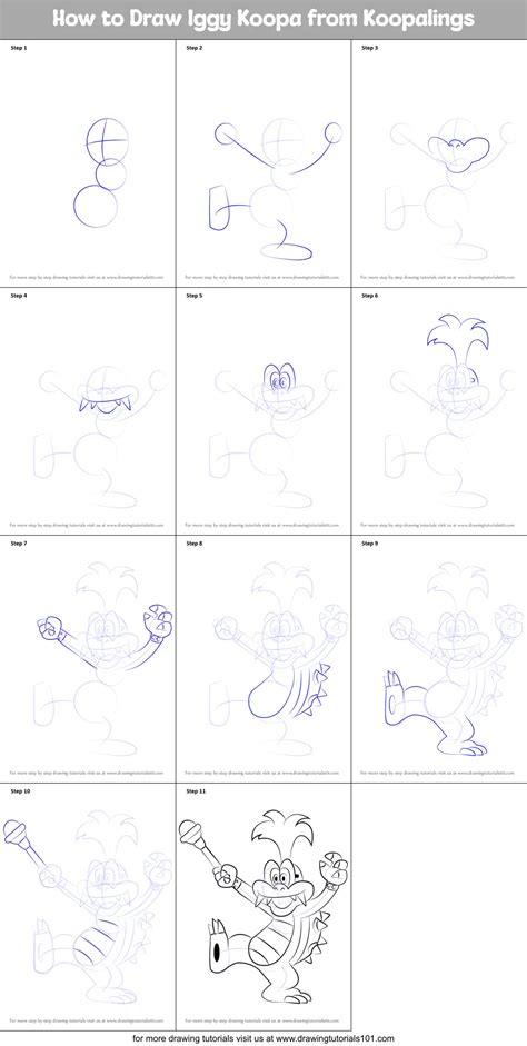 How To Draw Iggy Koopa From Koopalings Koopalings Step By Step Nbkomputer