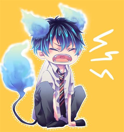 Chibi Rin Ao No Exorcist Blue Exorcist Anime Rin Okumura Black