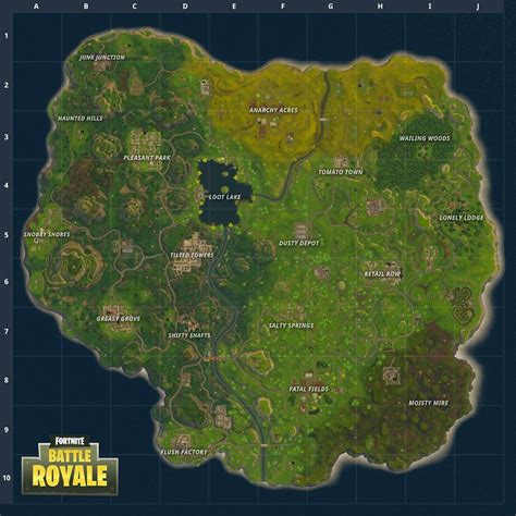 Mapa De Fortnite Battle Royale Con Todas Las Localizaciones Consejos