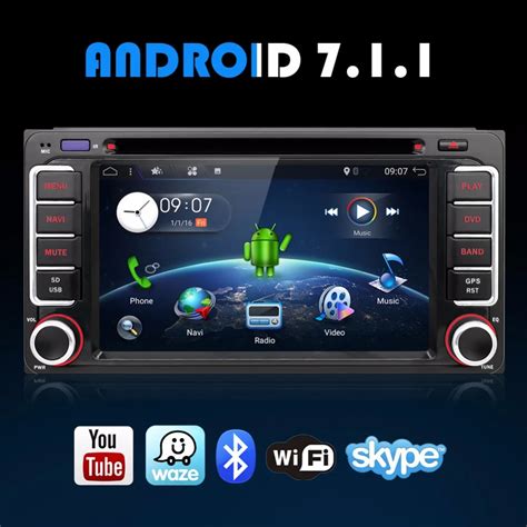 2 DIN 2G 16G Quad Core 4 Core Android 7 1 Car DVD USB WIFI For Toyota