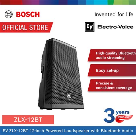 Electro Voice Ev Zlx Bt Inch Powered Loudspeaker With Bluetooth