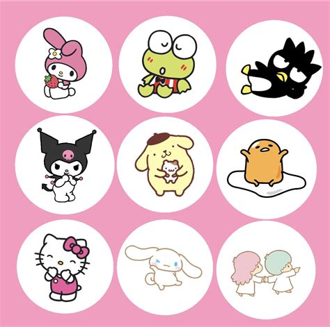 Sanrio. | Collage scrapbook layouts, Cute stickers, Hello kitty